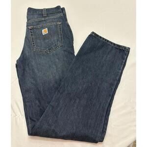 Men’s Carhartt Relaxed Fit Straight Leg Dark Wash Jeans Size 32x36